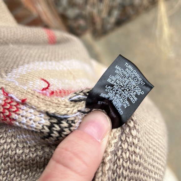 Tribekka 44 Ladies M Tan Hooded Open Sweater Pattern Cardigan - Picture 9 of 12